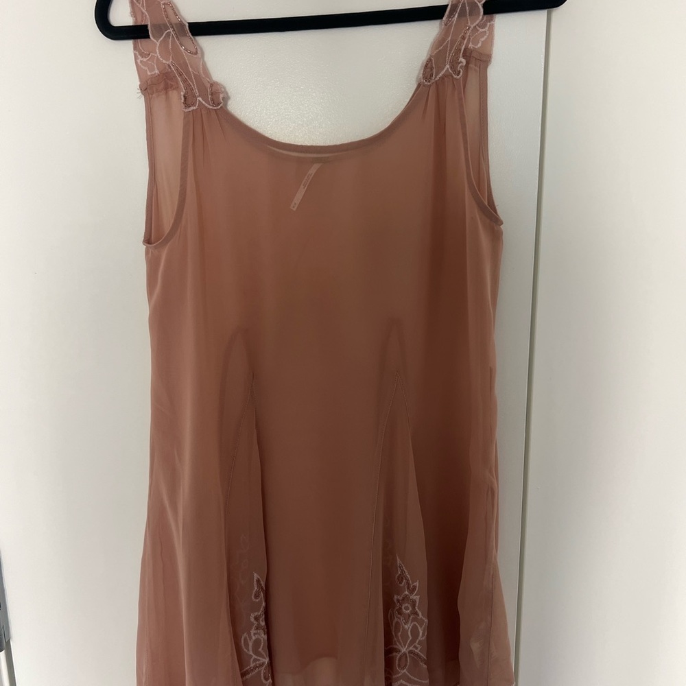 Free People Sheer Slip Blush Pink Size: M